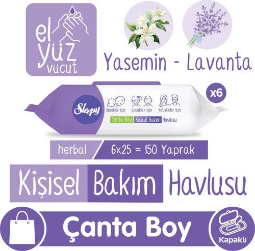 Herbal Kişisel Bakım Havlusu Çanta Boy 6x25 (150 Yaprak)