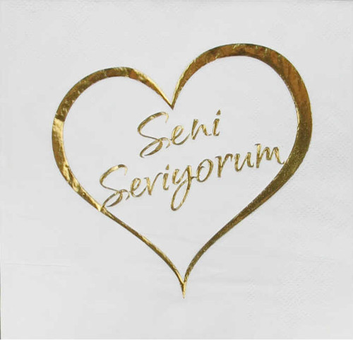 PEÇETE VARAKLI SENİ SEVİYORUM ALTIN 16 ADET