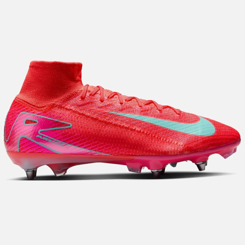 Mercurial Superfly SG-Pro Mens Football Shoes Yumuşak Zemin Vidalı Profesyonel Erkek Krampon Pembe