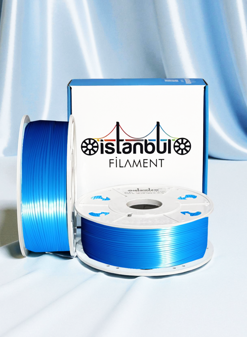 PLA+ Silk Mavi Parlak 3D Baskı İçin PLA 1 Kg Ø 1,75mm ± 0,05 Mm