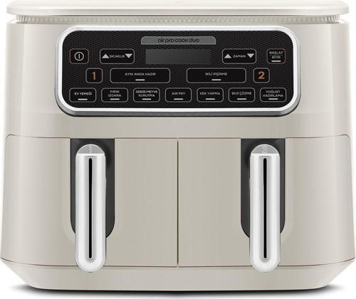 Air Pro Cook Duo Ev Yemeği XXXL 4+4 Litre Airfryer Starlight 8 Kişilik