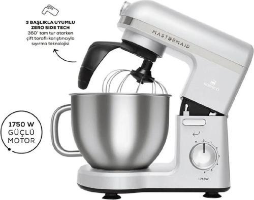 Mastermaid Chef Pro Çift Kollu Stand Mikser Pearl White 1750 W