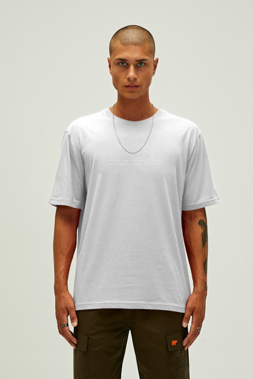 BADBEAR SMALL LINES ERKEK T-SHIRT OS / OFF-WHITE BEYAZ