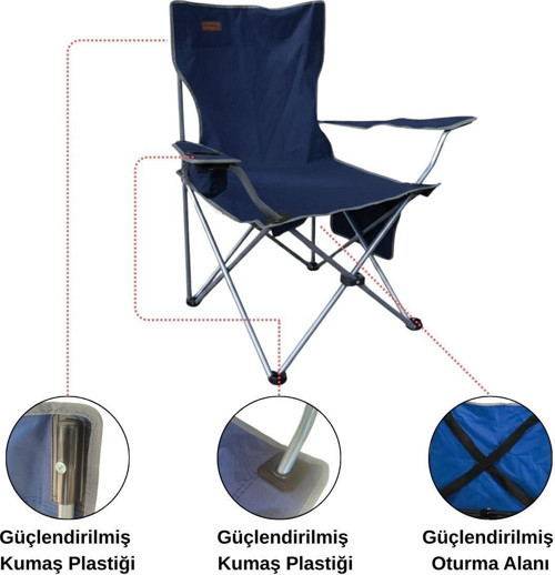 CampSeat X90 Katlanır Kamp Sandalyesi (Taşıma Çantalı)