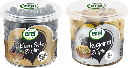 Izgara Yeşil Zeytin ve Kuru Sele Siyah Zeytin 400 gr 2 li Paket