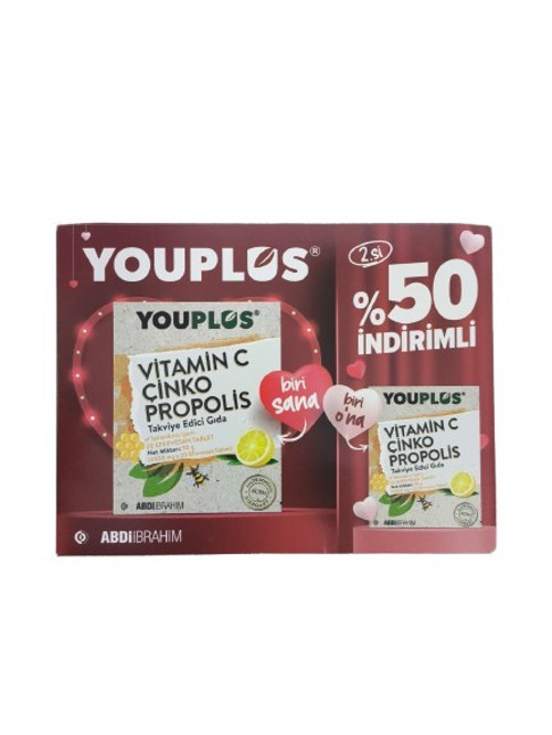 Youplus Vitamin C Çinko Propolis 20 Efervesan Tablet 2 Adet