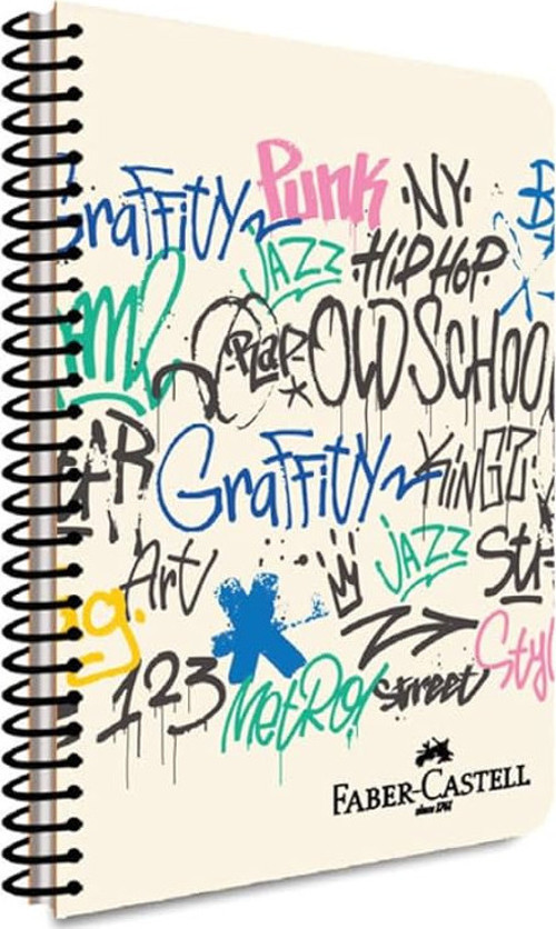 Pp Kapak Grafiti Spiralli 120 Yp Çizgili 5075 000431-Punk