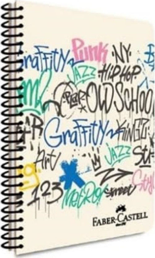 Pp Kapak Grafiti Spiralli Defter 80 Yp Kareli 5075 000428-Grafiti