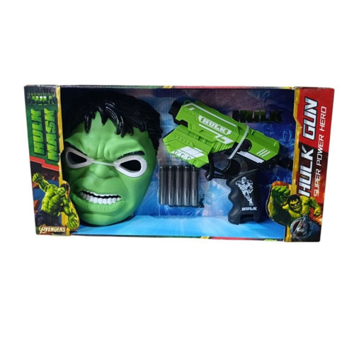 Kids Oyuncak Nerf Silah Ve Hulk Maske 2156-10-Yeşil