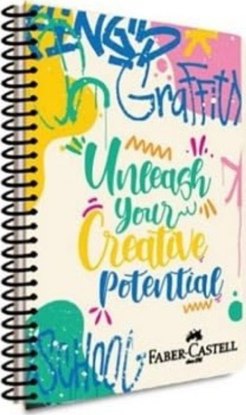 Pp Kapak Grafiti Spiralli Defter 100 Yp Çizgili 5075 000429-Creative