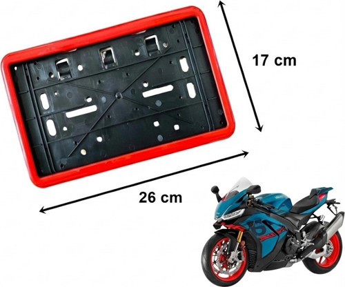 Çerçeveli Dikdörtgen Plakalık Plaka Altlığı Kırmızı 26X17cm 1 Adet