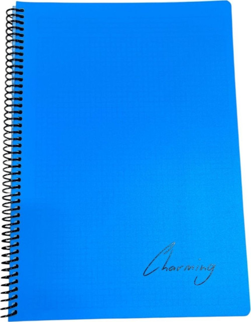 A4 Pp Kapak Spiralli 120 Yaprak Defter Kareli Tok-220-Mavi