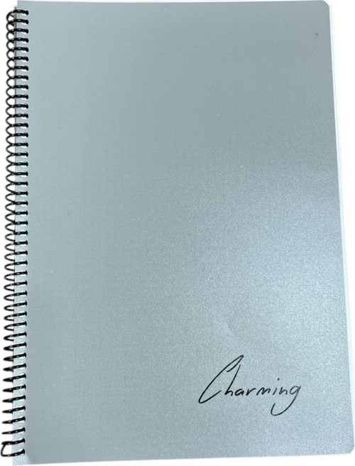 A4 Pp Kapak Spiralli 120 Yaprak Defter Kareli Tok-220-Gri