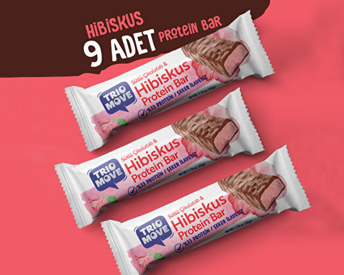 Hibiskus Ve Sütlü Çikolatalı, %33 Protein, 50 G X 9 Adet Protein Bar 40007-HIBISKUS Renkli