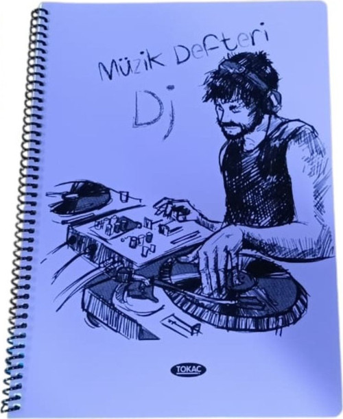 A4 Müzik Defteri Spiralli PP Kapak 40 Yp-Mor DJ