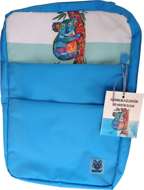 Tasarımlı Sırt Çantası-Mavi Koala