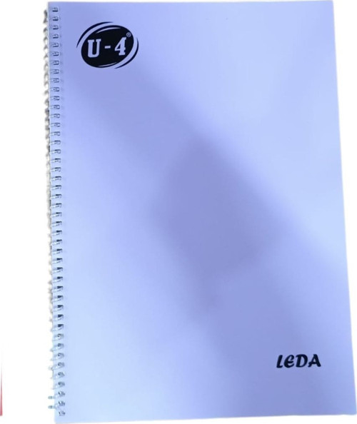 U-4 A4 PP KP Spiralli 40 Yp Kareli Defter-Mor