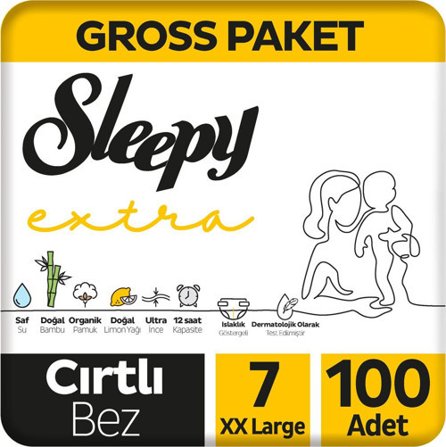 Extra Günlük Aktivite Gross Paket Bebek Bezi 7 Numara Xxlarge 100 Adet