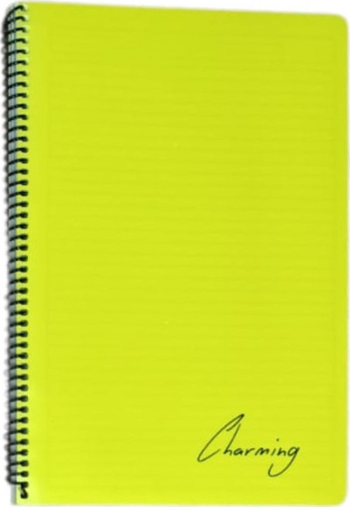 A4 PP KP Spiralli 96 Yp Çizgili Defter-Sarı