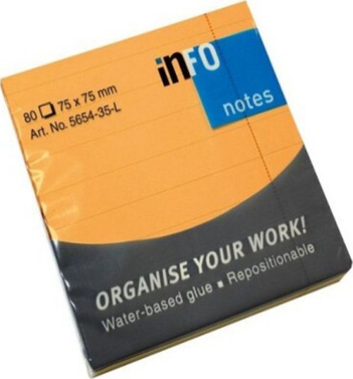 Notes 75x75 Mm Turuncu Yapışkanlı Notluk 80 Syf