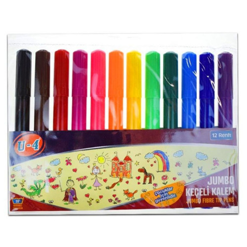 12li Jumbo Keçeli Kalem U4-1083