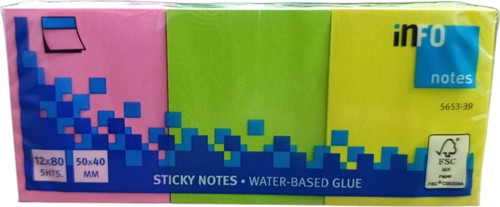 Notes 50x40Mm Yapışkanlı Notluk 12x80 Syf