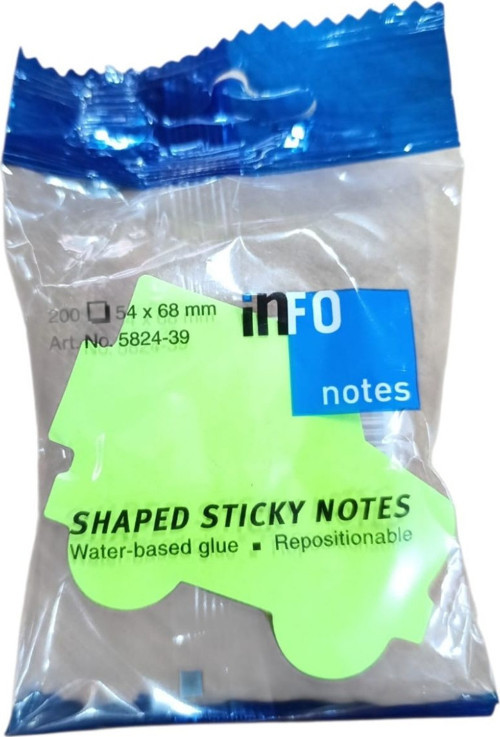 Notes 54x68Mm Yapışkanlı Notluk Renkli Araba 200 Syf