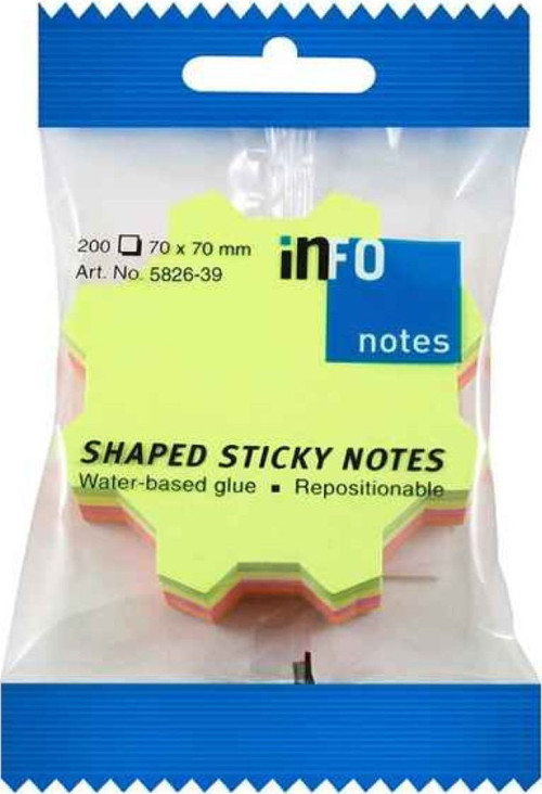 Notes 68x68Mm Yapışkanlı Notluk Renkli Dişli 200 Syf