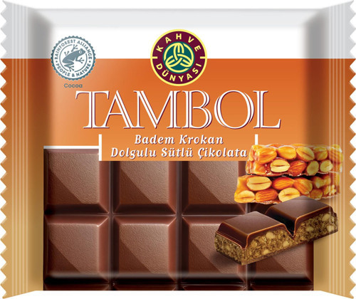 Tambol Badem Krokan Dolgulu Sütlü Çikolata 100 gr