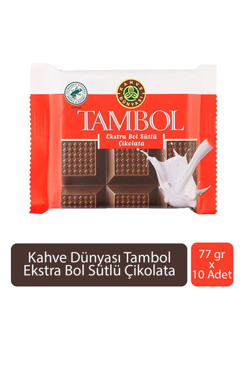 Tambol Ekstra Bol Sütlü Çikolata 77 gr x 10 Adet