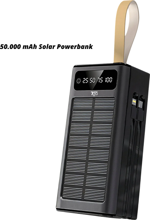 50.000 Powerbank Güneş Enerjili