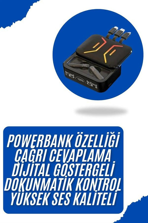 Gaming Bluetooth Kulaklık Dahili Powerbank Kablolu Düşük Gecikmeli Bluetooth 5.2