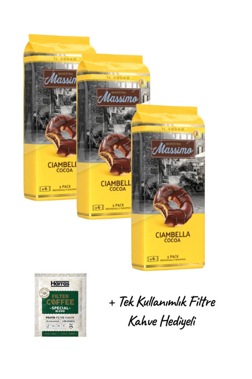 Donut Cake Çikolatalı 270 Gr (6 lı) x 3 Adet