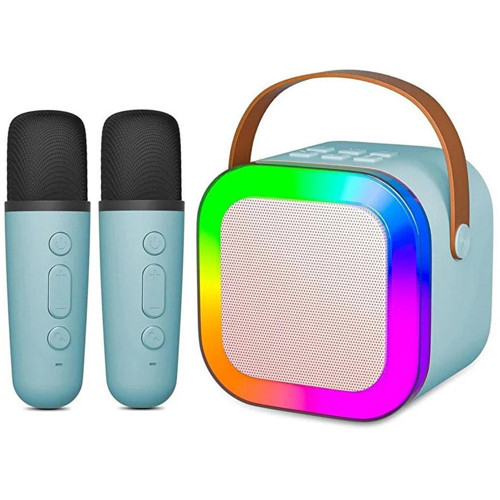Çift Mikrofonlu Kablosuz Karaoke Sound System Taşınabilir Müzik Kutusu