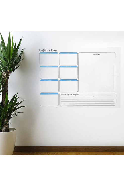 Haftalık Planlayıcı Manyetik Duvar Stickerı Takvim 70 cm x 56 cm GO-53-vice 05016