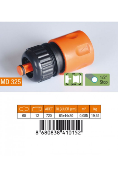 1/2 HORTUM BAĞLANTI ADAPTÖRÜ STOPLU GO-53-vice 03797