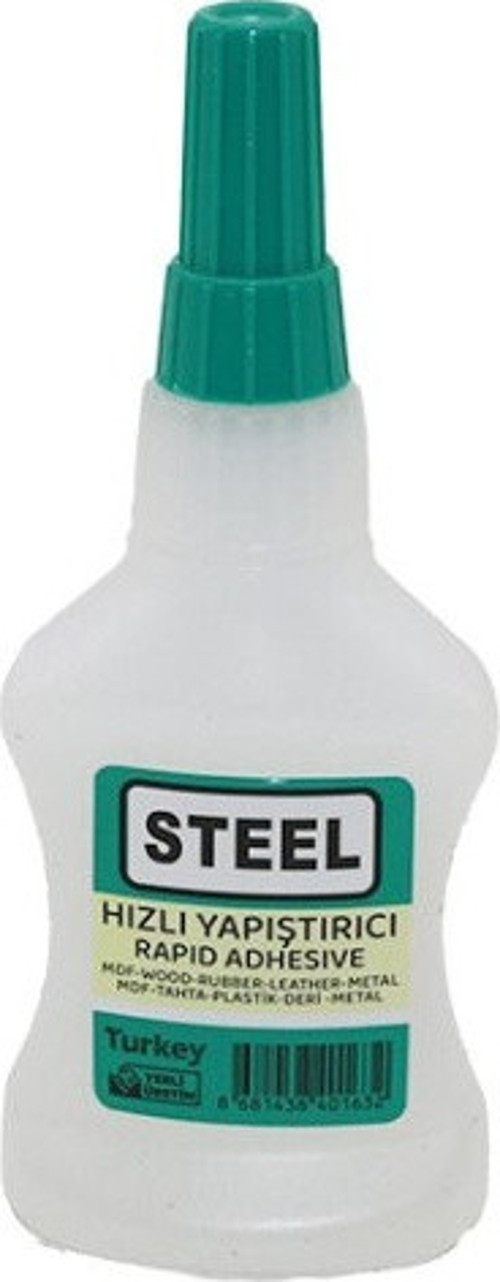 24 ADET WİNCELL STEEL HIZLI YAPIŞTIRICI 37GR 200ML MDF-AHŞAP-METAL-PLASTİK-DERİ GO-53-vice