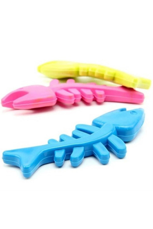 Balık Kemiği İskelet Şekilli Renkli Plastik Kedi Oyuncağı GO-53-vice 02829
