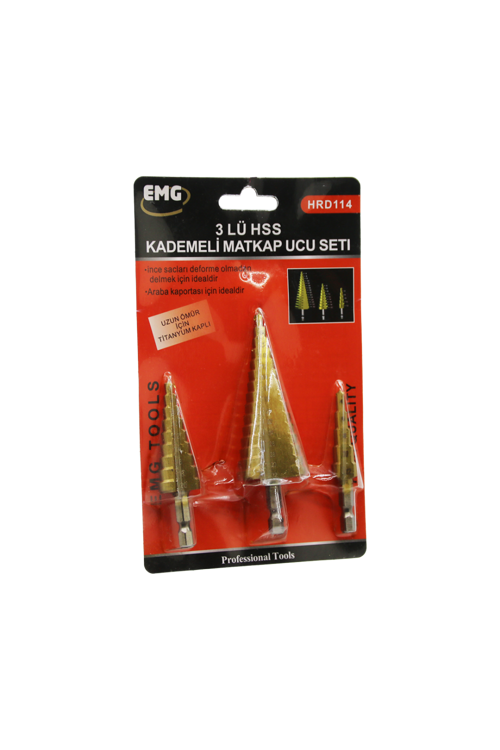 3 PARÇA HSS KADEMELİ MATKAP UCU SET GO-53-vice 03247