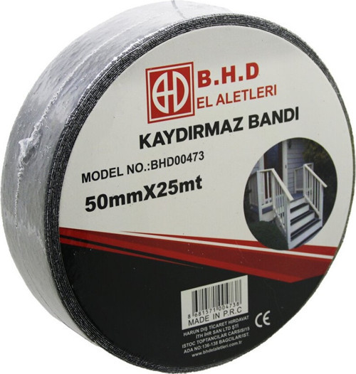 50MM X 25MT KAYDIRMAZ SİYAH BANT GO-53-vice 03432