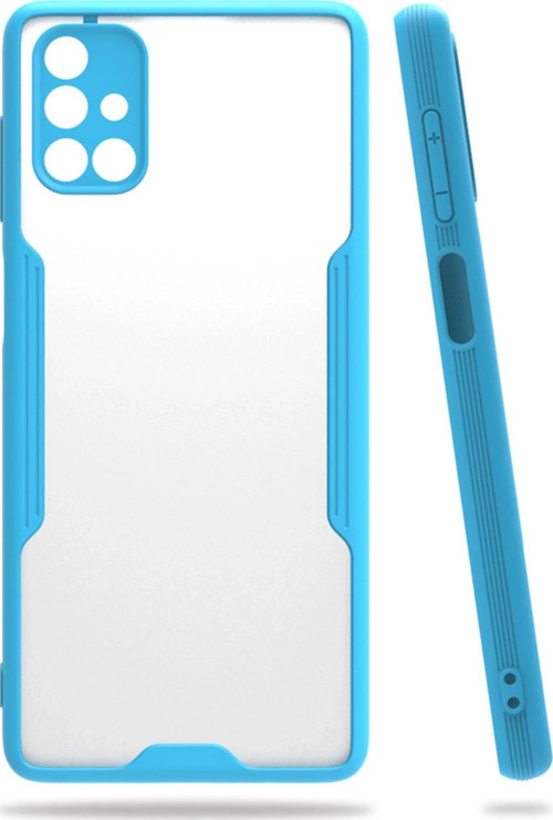 Samsung Galaxy M51 Kılıf Platin Silikon - Mavi
