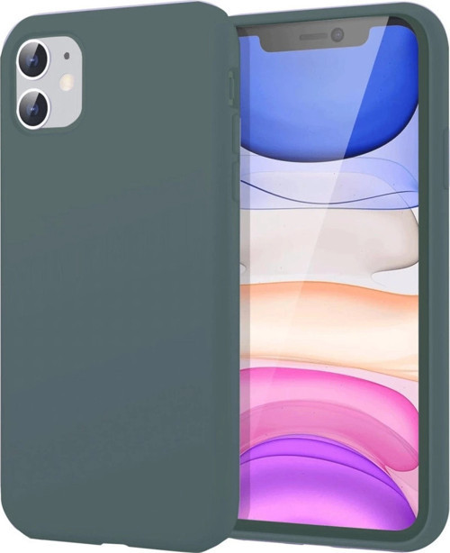 İphone 11 Kılıf First Silikon - Koyu Yeşil