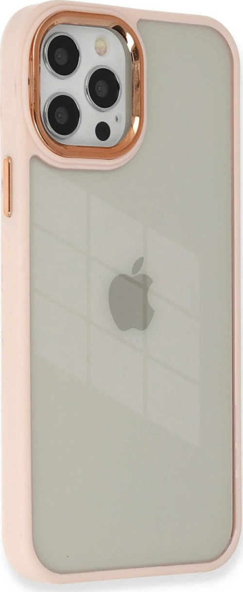 İphone 12 Pro Max Kılıf Dora Kapak - Pudra