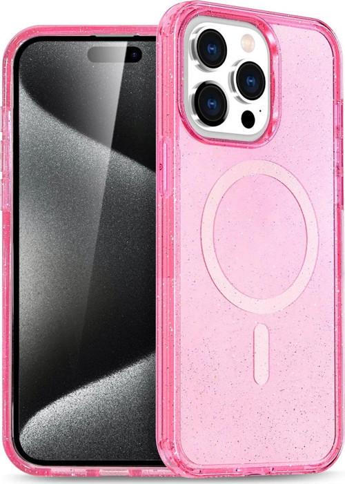 İphone 15 Pro Max Kılıf Magsafe Kapak - Pembe