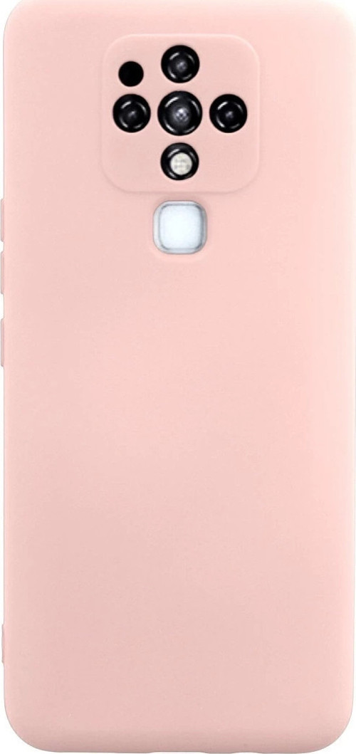 Tecno Camon 16 Kılıf Nano İçi Kadife Silikon - Pudra
