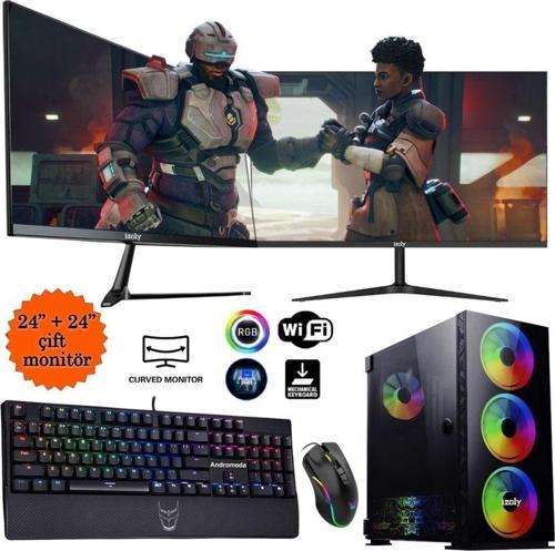 Charon I5-10400f 16gb 512gb M.2 Nvme 1660s 6gb 24" + 24" Oyuncu Masaüstü Bilgisayarı