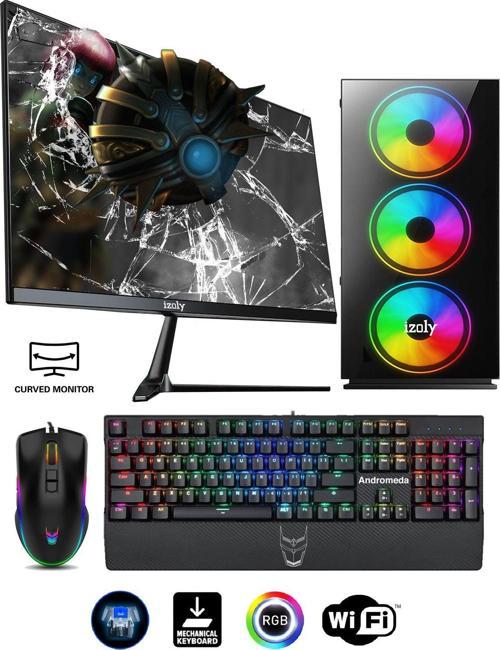 Darkness I5-10400f 8gb 256gb Rx550 4gb Arb 500w 80 24" Oyuncu Masaüstü Bilgisayarı