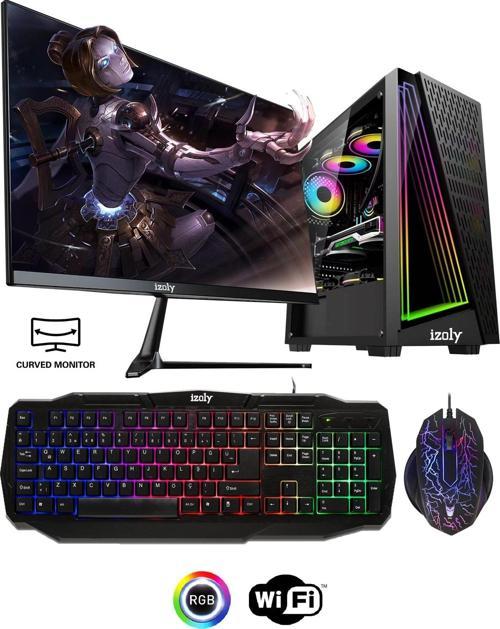 Eye X I5-10400f 8gb 256gb Ssd M.2 Gddr5 4gb Rx550 500w 80+ 24" Oyuncu Masaüstü Bilgisayarı