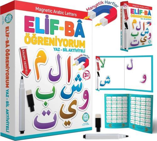 Mashotrend Elif-Bâ Öğreniyorum Yaz-Sil Aktiviteli - Mıknatıslı Elif Ba Eğitici Arapça Harfler