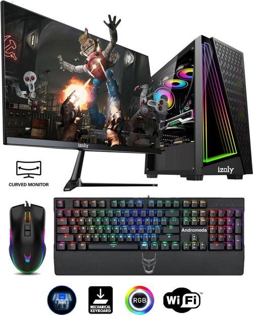 Rainbow X I7-10700f 16gb 512gbssd M2 Nvme Rx580 8gb 24" Oyuncu Masaüstü Bilgisayarı